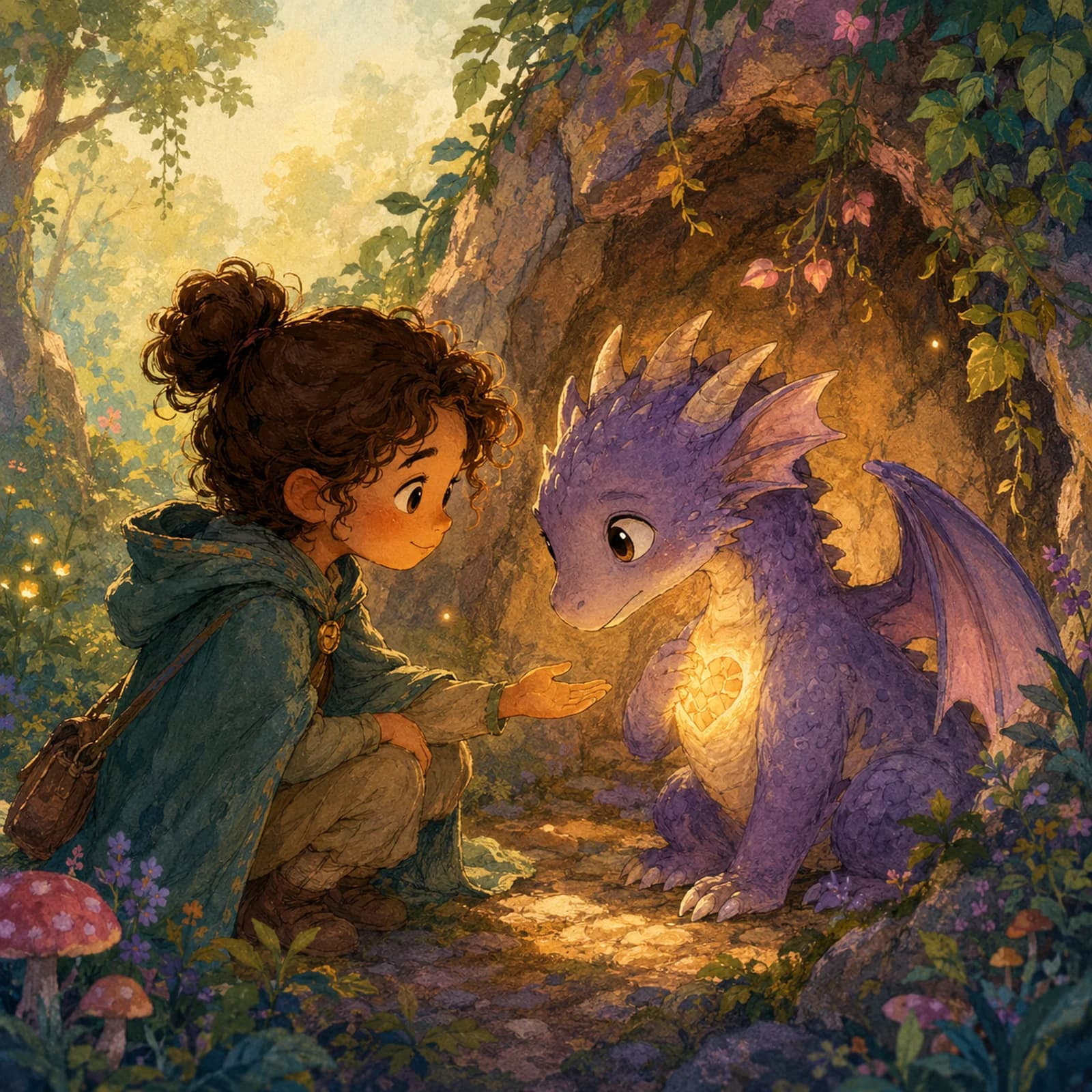 The Dragon Who Needed a Friend story card art