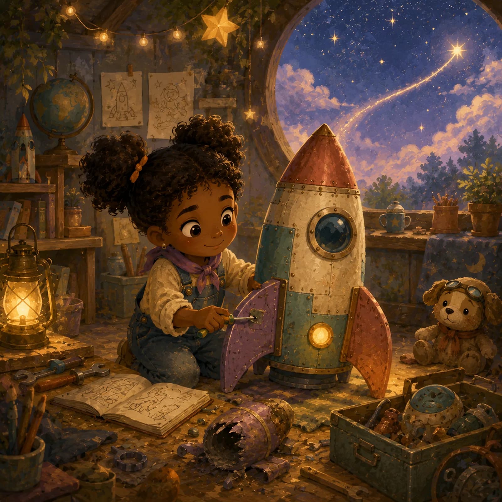The Try-Again Rocket story card art
